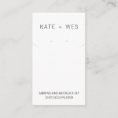 イヤリング&ネックレスセットジュエリーディスプレイカード エンクロージャーカード (正面)