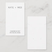 イヤリング&ネックレスセットジュエリーディスプレイカード エンクロージャーカード (正面/裏面)