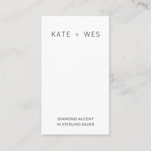 イヤリング&ネックレスセットジュエリーディスプレイカード エンクロージャーカード (正面)