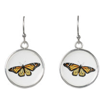 イヤリング – 雌（昆虫）オオカバマダラ、モナーク蝶
