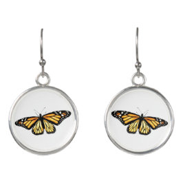 イヤリング – 雌（昆虫）オオカバマダラ、モナーク蝶