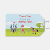 イヤーキュートブルネット騎士ギフトラベル ギフトタグ (正面(横))