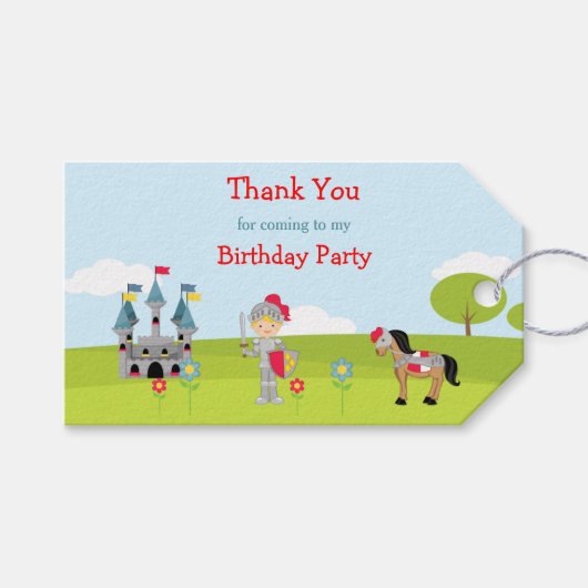 イヤーキュートブロンド騎士ギフトラベル ギフトタグ (正面(横))