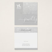 イヤースタッズディスプレイグラマー銀グリッターグラム (正面&裏面)