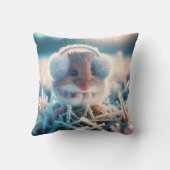 イヤーマフを着用した野外マウス クッション (裏面)