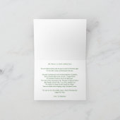 イヤー・トゥ・リメンバーのグリーン写真モダン・クリスマス シーズンカード (内部)