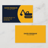 イユニークエロー・ブルー掘削機建築 名刺 (正面/裏面)