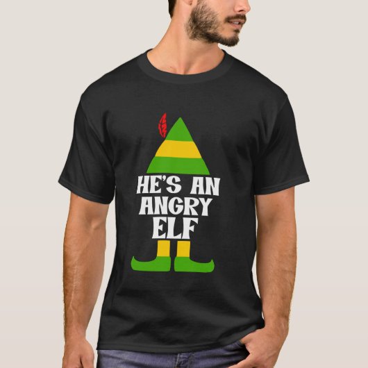 イラついたエルフの面白いデザイン Tシャツ (正面)