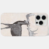 イライアーラークの骨格 - ヘラジカの仲間 メガケロス・ヒベルニクス標本ケース Case-Mate iPhoneケース (裏面 (横))