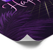 イライザ名Vorname lila retroポスターGeburtstag ポスター (角)