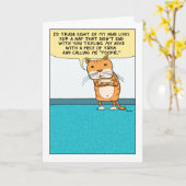 イライラおもしろいして不機嫌な猫の誕生日カード カード (黄色い花)