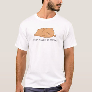イライラが溜まってる?かわいいくたびれたクマのユーモア Tシャツ