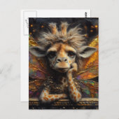 イライラしたキリンの妖精 ポストカード (正面/裏面)