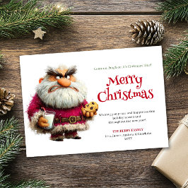 イライラしたサンタのデジタルコミック クリスマスグリーティング シーズンカード