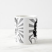 イライラした女性の叫び 面白いマグカップ コーヒーマグカップ (中央)