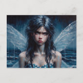 イライラした妖精の雨の海旅行 ポストカード (正面)