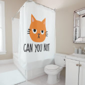 イライラした猫は、おもしろい シャワーカーテン (インサイチュ)