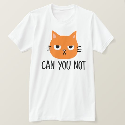 イライラした猫は、おもしろい Tシャツ (デザイン正面)