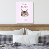 イライラした猫 キャンバスプリント (インサイチュ (寝室))