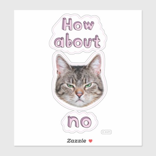 イライラした猫 シール (シート)