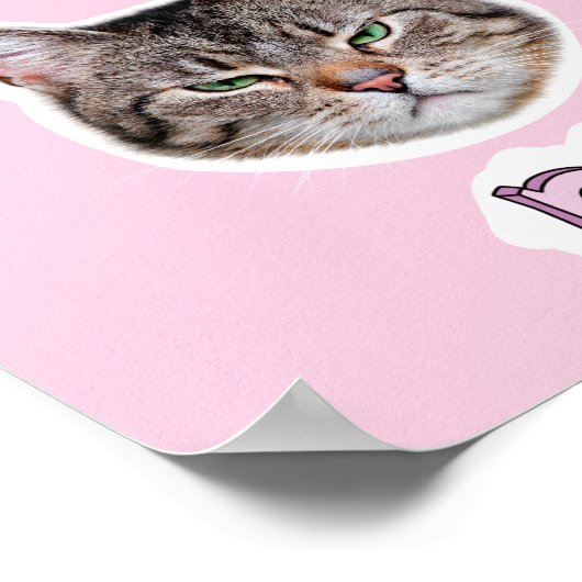 イライラした猫 ポスター (角)