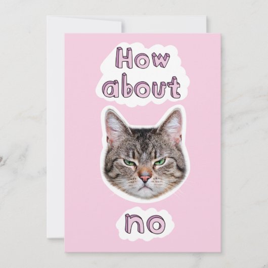 イライラした猫 招待状 (正面)