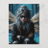 イライラした顔をした妖精 ポストカード (正面)