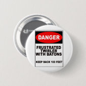 イライラしたTwirler 缶バッジ (正面&裏面)