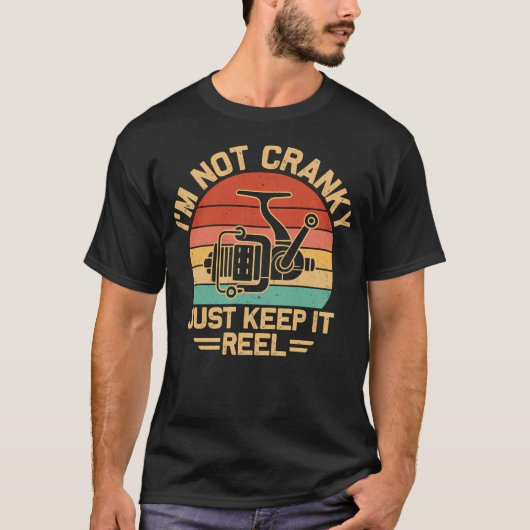 イライラしてるわけじゃない、ただの釣り好き Tシャツ (正面)