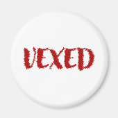 イライラクールフォント。おもしろいの雰囲気 マグネット (正面)