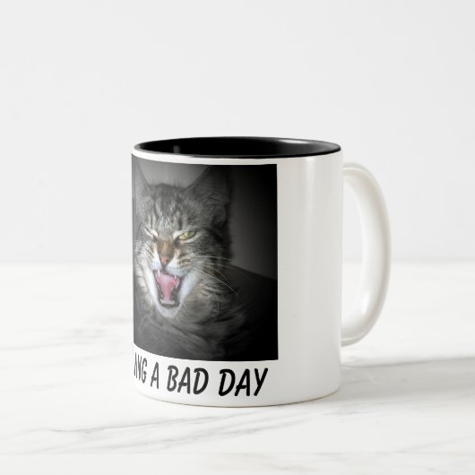 イライラ猫のマグカップ ツートーンマグカップ (正面右)