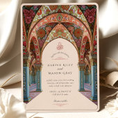 イラエレガントムの結婚フローラアーチのモチーフ 招待状