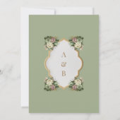 イラエレガントムフローラ結婚の 招待状 (裏面)