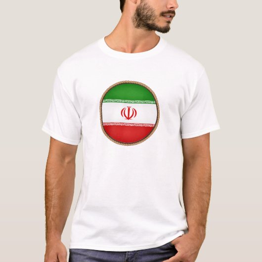 イラカッコいいン国旗のシール Tシャツ (正面)