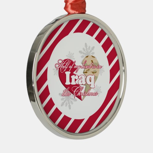イラクこのクリスマスの円形のオーナメント メタルオーナメント (右)