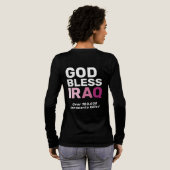 イラクに神の祝福を 反戦 イノセントな命を称える トライブレンドTシャツ (背面全体)