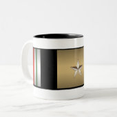 イラクのキャンペーンメダルマグ- ICM - OIF ツートーンマグカップ (正面左)