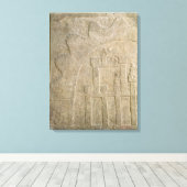 イラクのニムルドから攻城下の要塞 キャンバスプリント (インサイチュ (ウッドフロア))