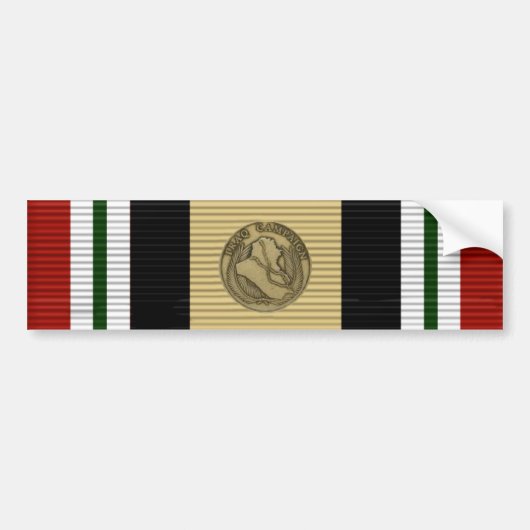 イラクのリボンのバンパーステッカー バンパーステッカー (正面)