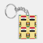 イラクの旗そして頂上 キーホルダー (正面左)