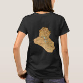 イラクの旗と地図のTシャツ Tシャツ (裏面)