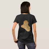 イラクの旗と地図のTシャツ Tシャツ (裏面フル)