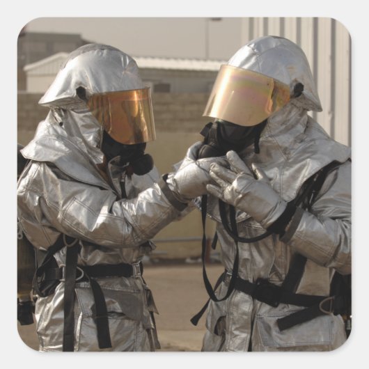 イラクの消防士 スクエアシール (正面)