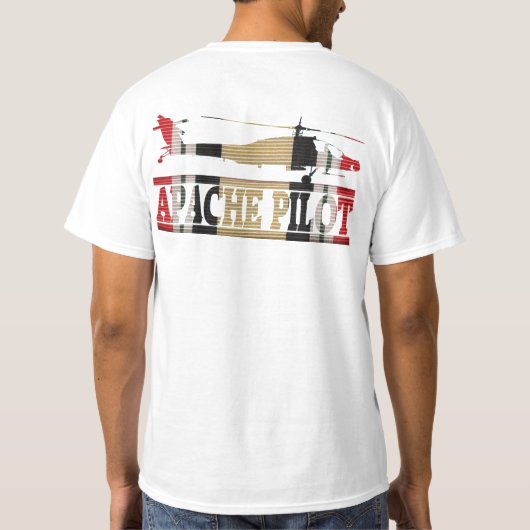 イラクの退役軍人AH-64アパッシュの試験ワイシャツ Tシャツ (裏面)