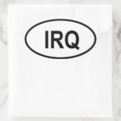 イラクの「IRQ」 楕円形シール (バッグ)