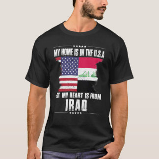 イラクアメリカンパトリオットオ誇りを持ったンズホームハートUSA Tシャツ