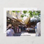 イラクリオン・クレタ市場 ポストカード (正面/裏面)