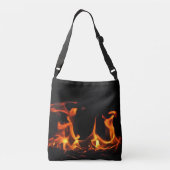 イラクリトオレンジブラックファイアコンクエクティトトトートバッグ クロスボディバッグ (裏面)