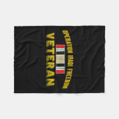 イラク作戦イラクの自由退役軍人の日の贈り物 –  フリースブランケット (正面(横))