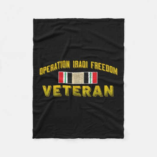 イラク作戦イラクの自由退役軍人の日の贈り物 –  フリースブランケット (正面)